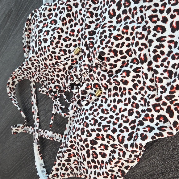 Coco Reef NWT Womans Swim Suit 36D Nylan Spandex One Piece Animal Print Brown. - Picture 2 of 16